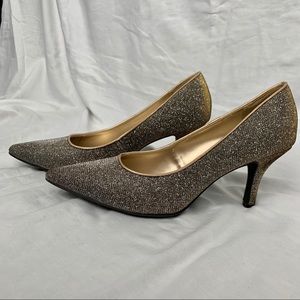 DSW Silver and Gold Sparkly heels